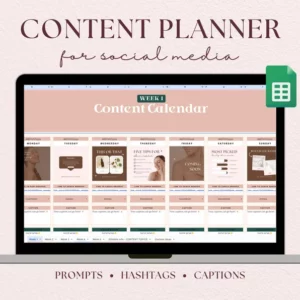 Editable Social Media Content Planner Google Sheets, Content Calendar, Content Strategy, Content Creation, Content Ideas